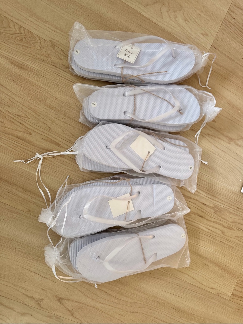 White Bridal Flip Flops - Bulk Pack